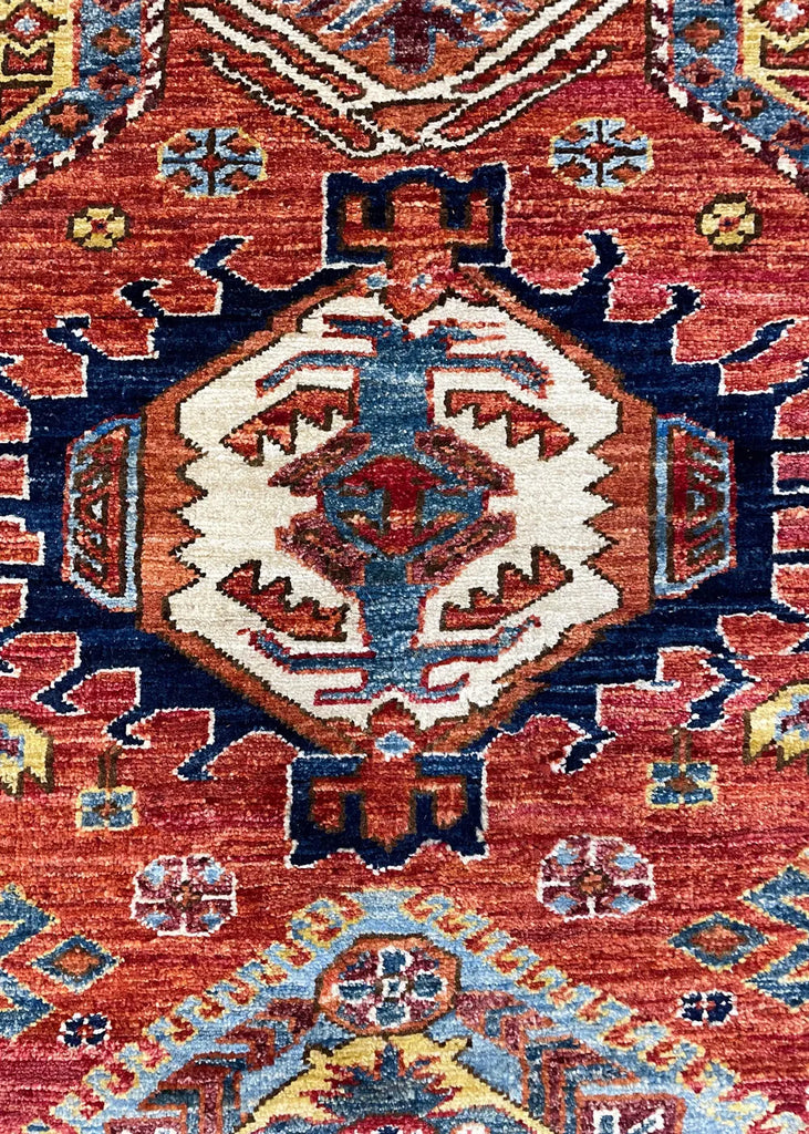 2'9"x10'9" Karaja Hand Knotted
