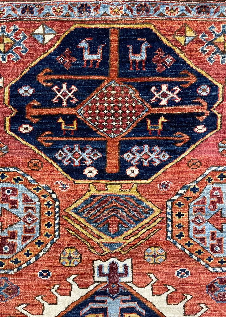 2'9"x10'9" Karaja Hand Knotted