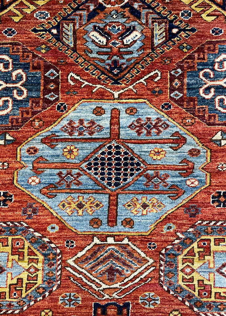 2'9"x10'9" Karaja Hand Knotted