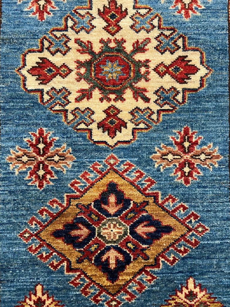 2'9"x10' Afghan-Kazak Hand Knotted