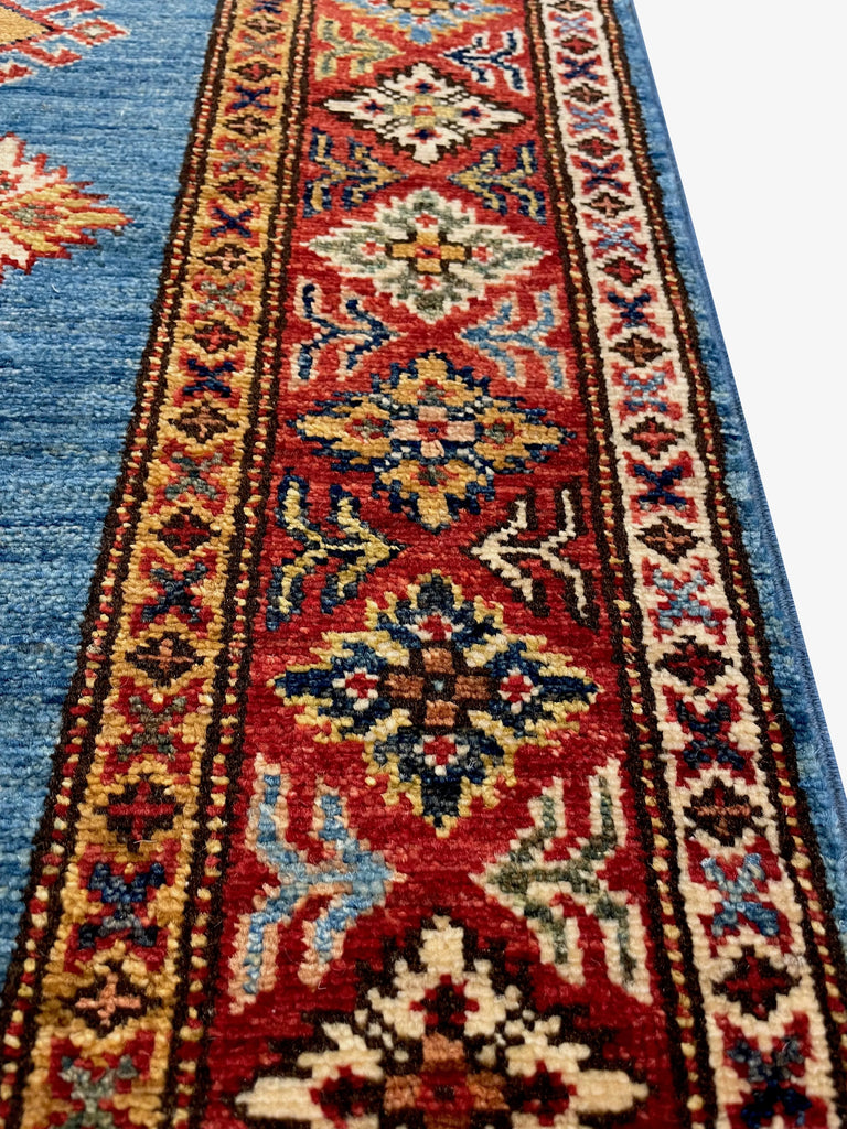 2'9"x10' Afghan-Kazak Hand Knotted
