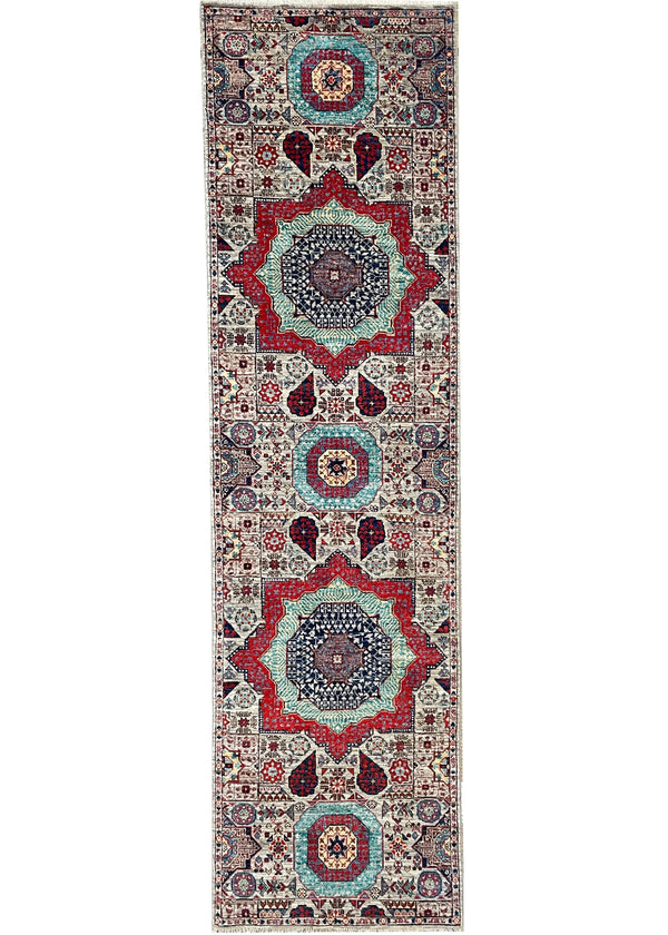 2'9"x10' Afghan-Mamluk Hand Knotted