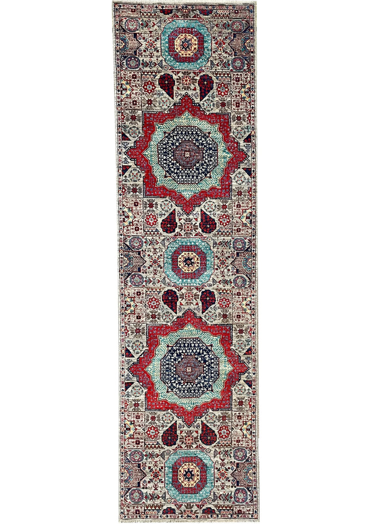 2'9"x10' Afghan-Mamluk (s) Hand Knotted