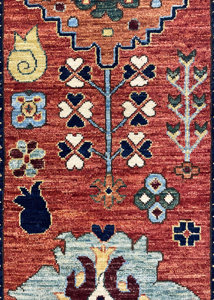 2'9"x11'7" Sauj Bolag Kurdish Hand Knotted