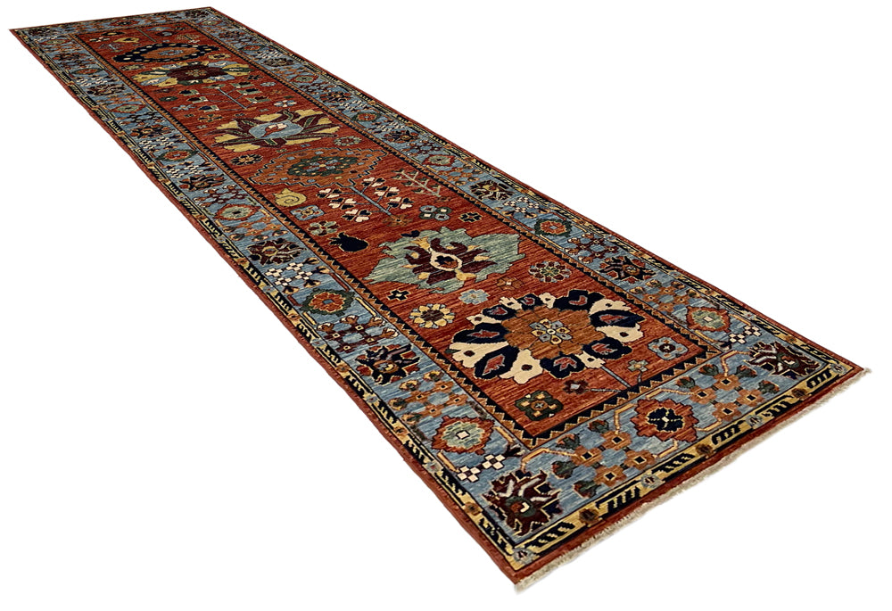 2'9"x11'7" Sauj Bolag Kurdish Hand Knotted