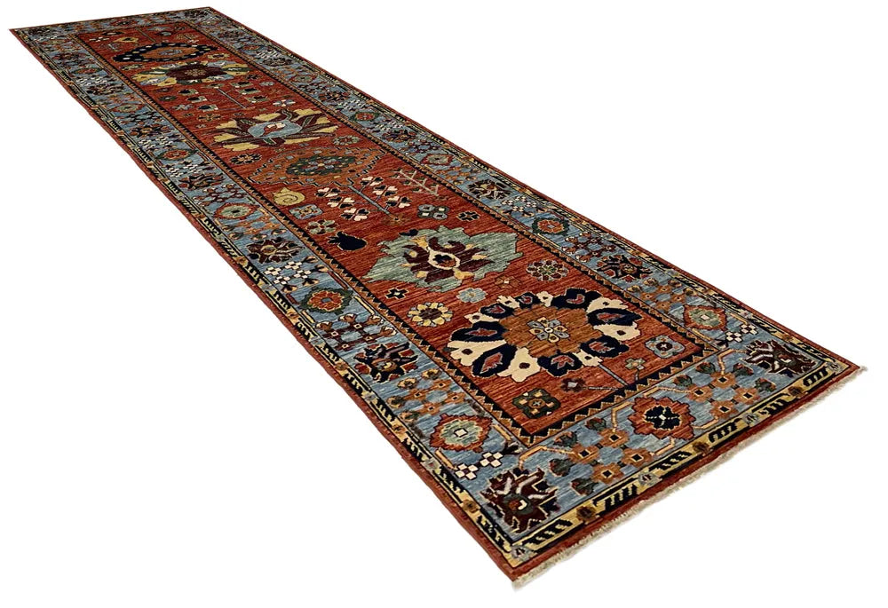 2'9"x11'7" Sauj Bolag Kurdish Hand Knotted