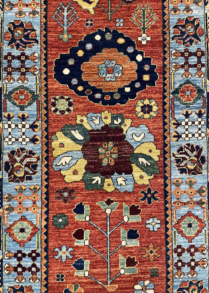 2'9"x11'7" Sauj Bolag Kurdish Hand Knotted