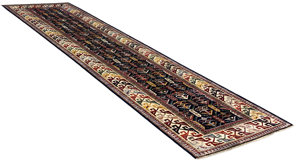 2'9"x11'9" Shirvan Hand Knotted