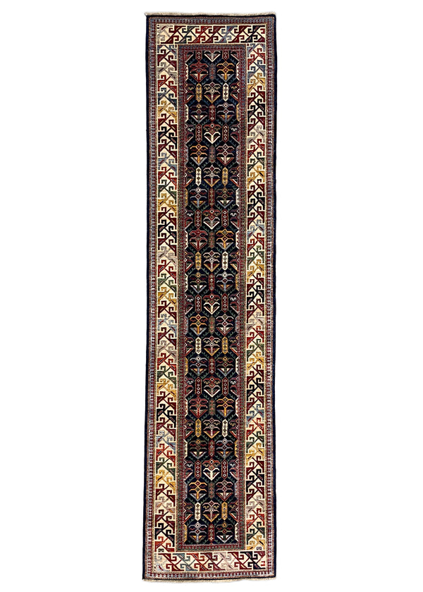 2'9"x11'9" Shirvan Hand Knotted