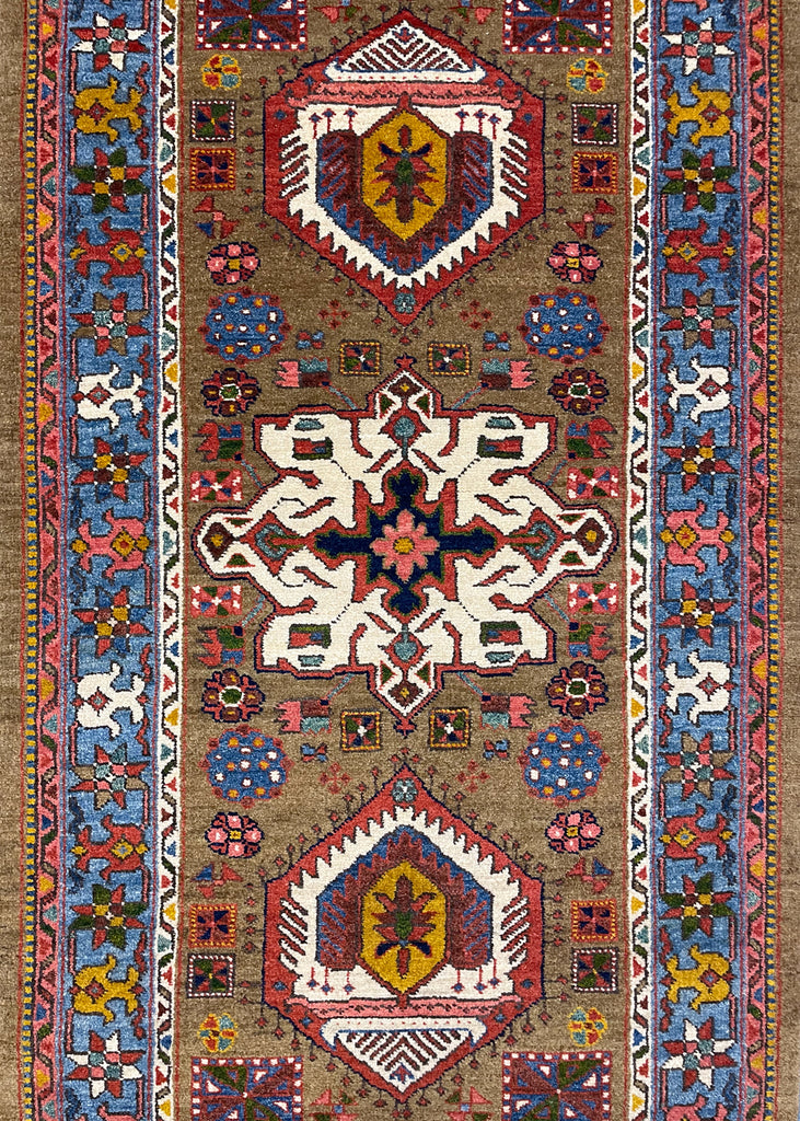 2'9"x12'1" Heriz Hand Knotted