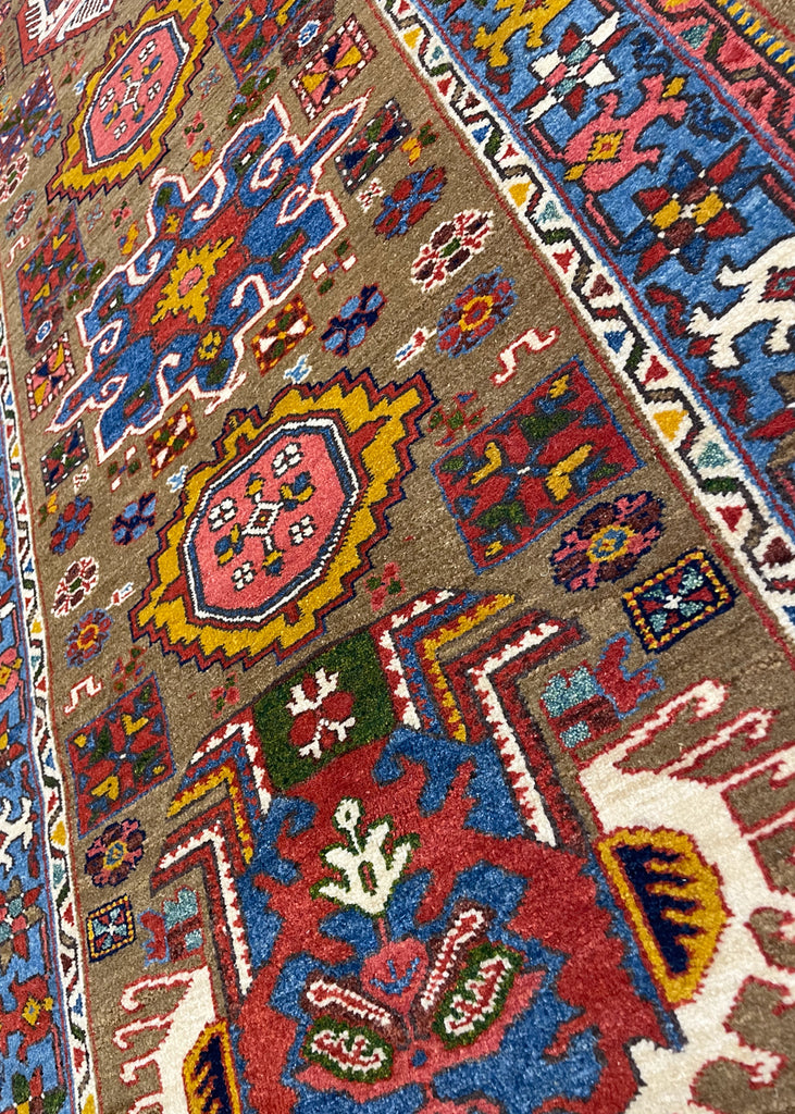 2'9"x12'1" Heriz Hand Knotted