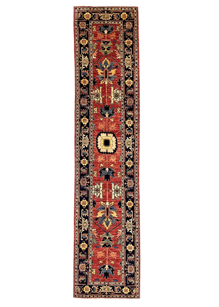 2'9"x12' Heriz Hand Knotted