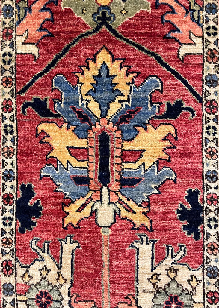 2'9"x12' Heriz Hand Knotted