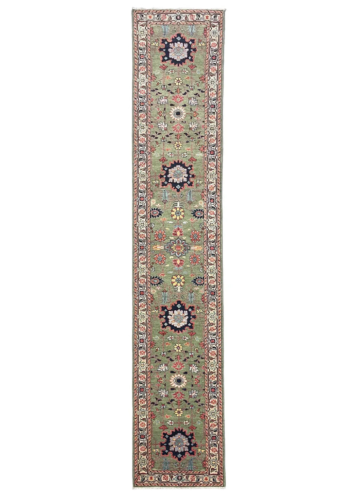 2'9"x14' Harshang Hand Knotted