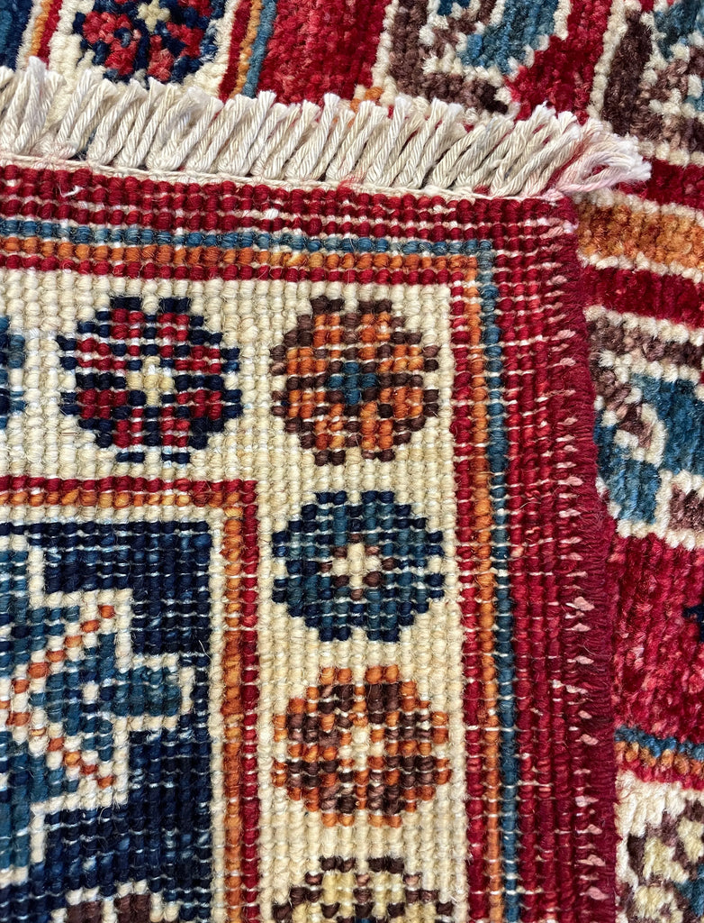 2'9"x16'2" Afghan Kuba Hand Knotted