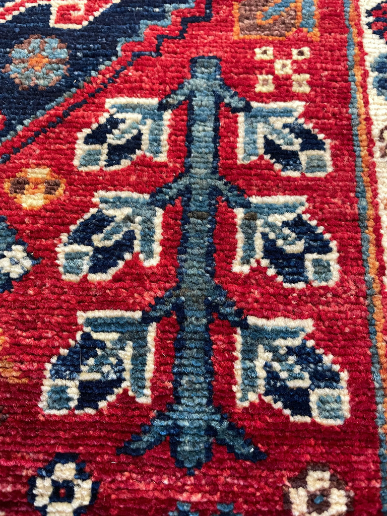 2'9"x16'2" Afghan Kuba Hand Knotted