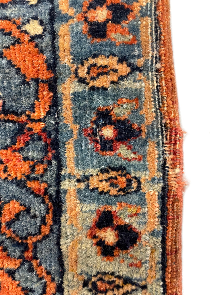 2'9"x4'1" Isphahan Fragment Hand Knotted