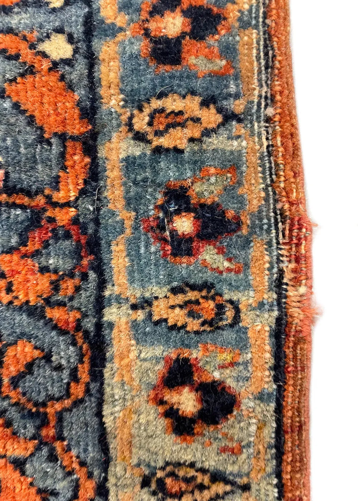 2'9"x4'1" Isphahan Fragment Hand Knotted