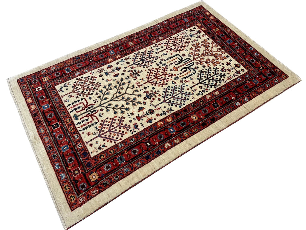 2'9"x4'4" Khamsehbaf Hand Knotted
