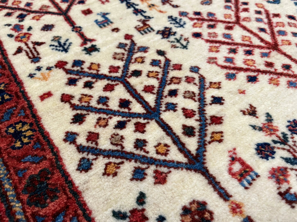 2'9"x4'4" Khamsehbaf Hand Knotted