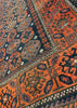 2'9"x5'1" Arab Baluch "Minah Khani" Hand Knotted