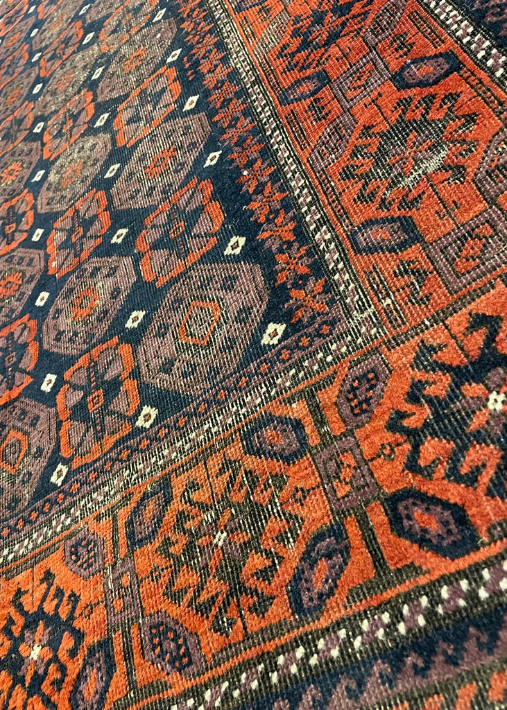2'9"x5'1" Arab Baluch "Minah Khani" Hand Knotted