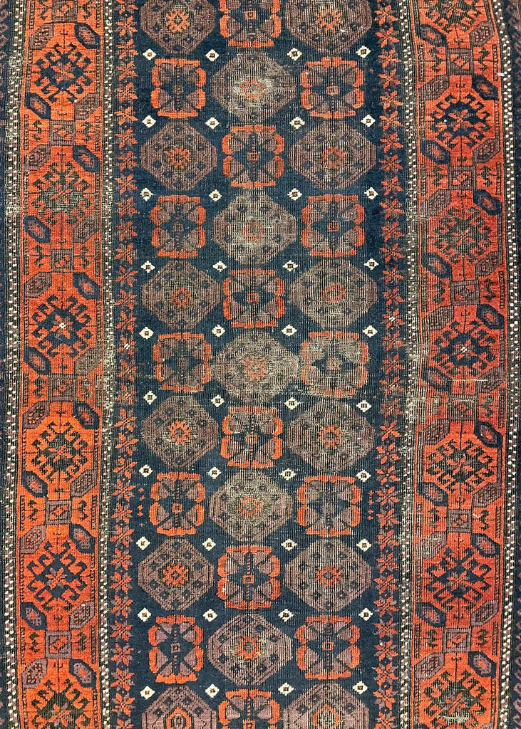 2'9"x5'1" Arab Baluch "Minah Khani" Hand Knotted