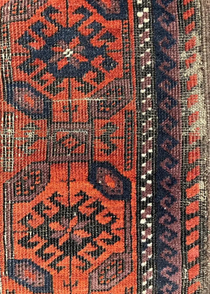 2'9"x5'1" Arab Baluch "Minah Khani" Hand Knotted