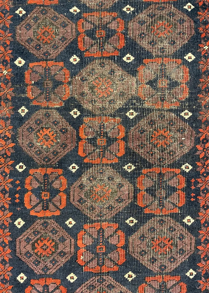 2'9"x5'1" Arab Baluch "Minah Khani" Hand Knotted