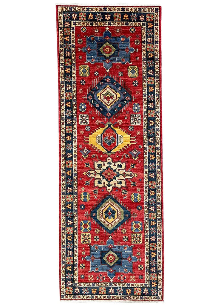 2'9"x7'8" Karaja Hand Knotted