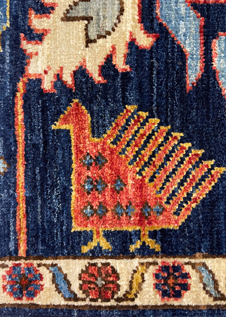 2'9"x9'6" Harshang Hand Knotted