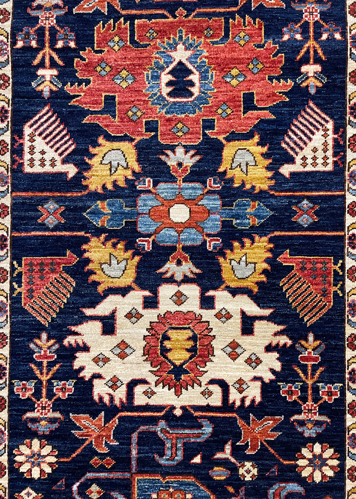 2'9"x9'6" Harshang Hand Knotted