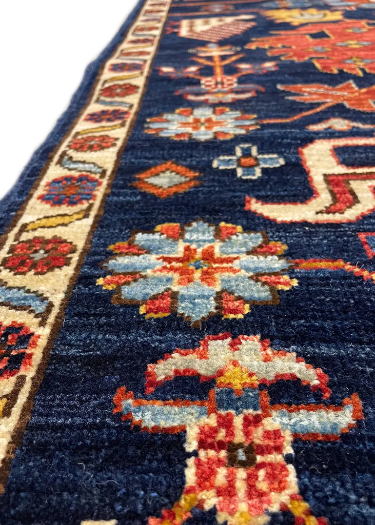 2'9"x9'6" Harshang Hand Knotted