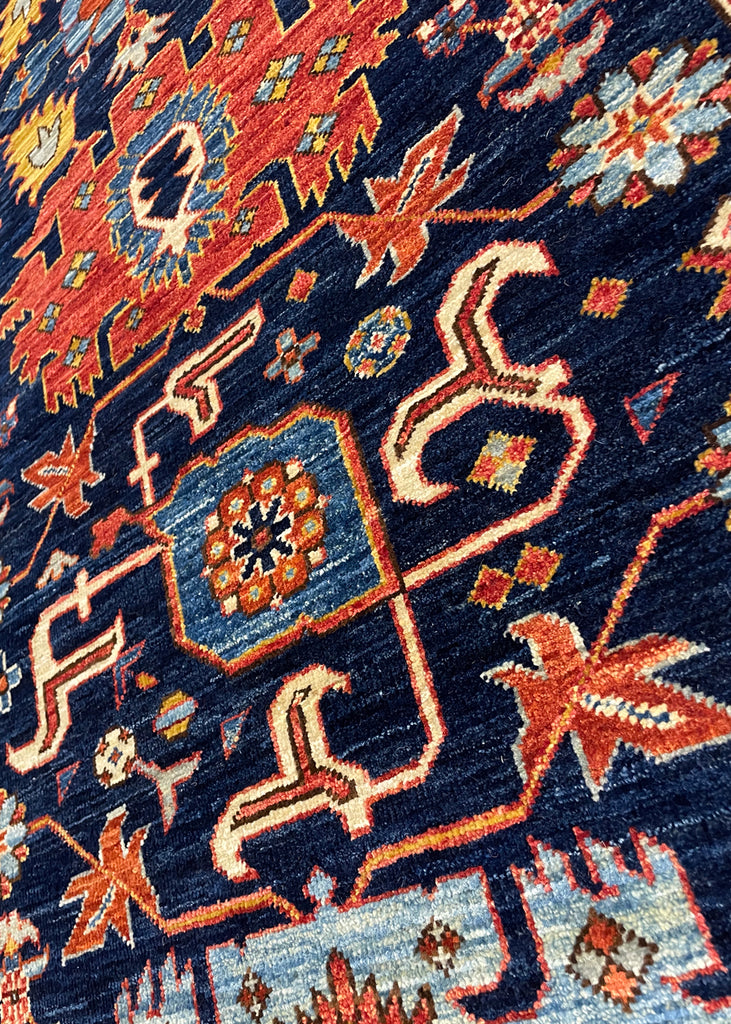 2'9"x9'6" Harshang Hand Knotted