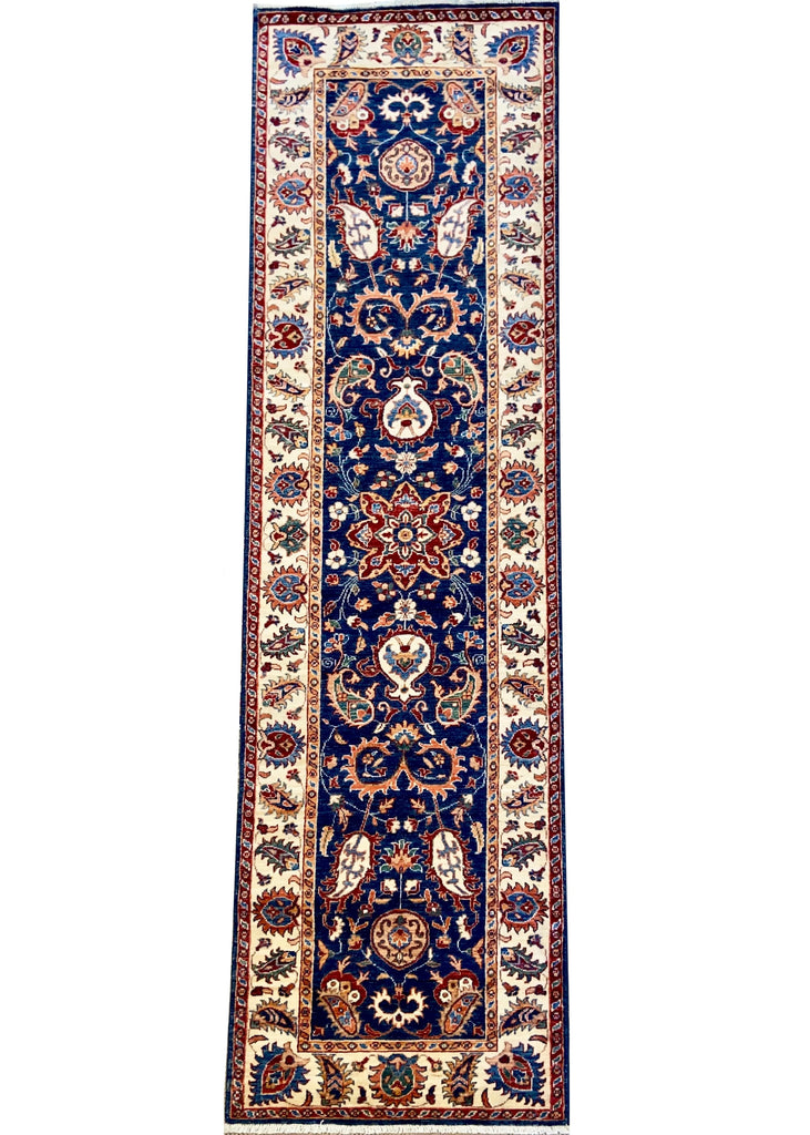 2'9"x9'9" Afghan-Kuba Hand Knotted
