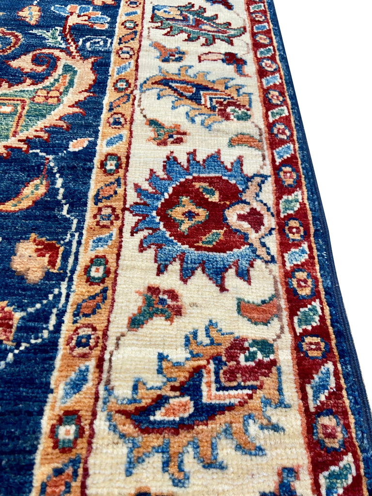 2'9"x9'9" Afghan-Kuba Hand Knotted