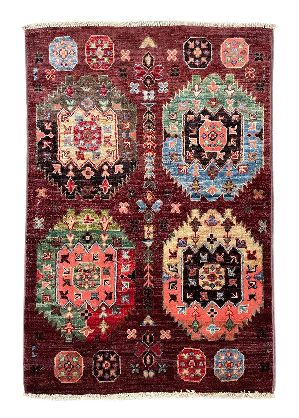 2'x2'10" Kyrgyz Hand Knotted