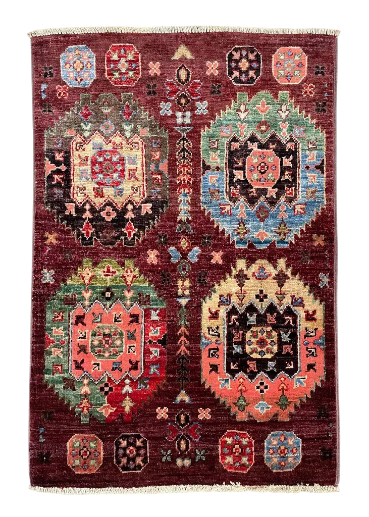 2'x2'10" Kyrgyz Hand Knotted