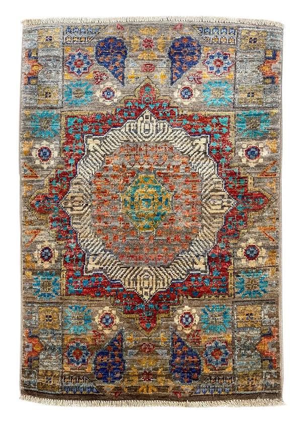 2'x2'10" Mamluk Hand Knotted