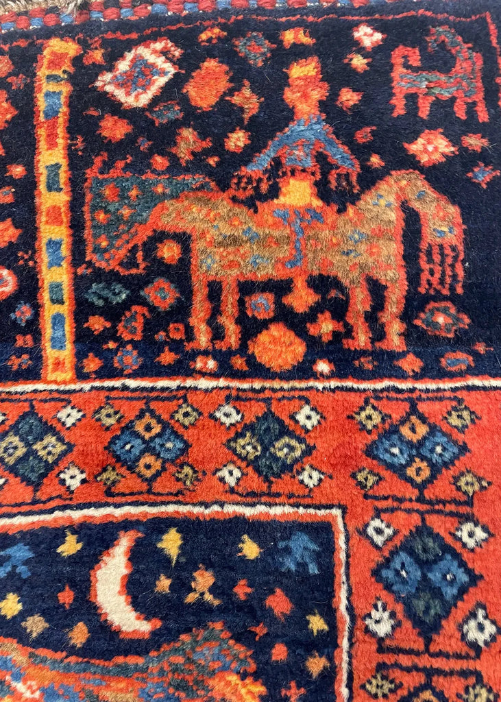 2'x2'5" Kurd Baktiari Hand Knotted