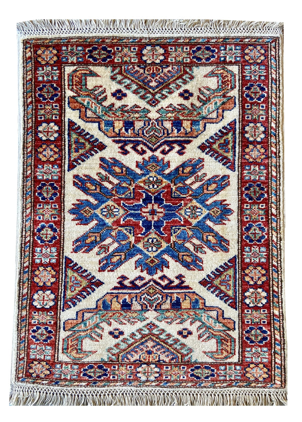 2'x2'9" Kazak Hand Knotted