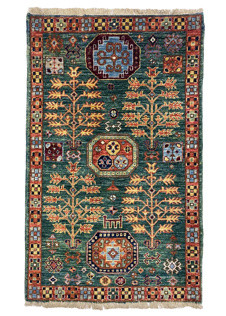2'x3'1" Kazak Hand Knotted