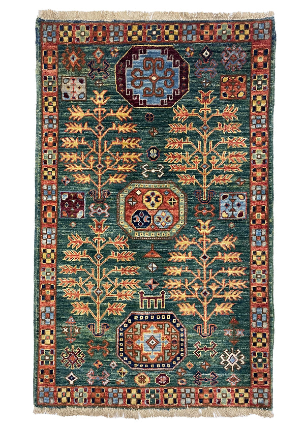 2'x3'1" Kazak Hand Knotted