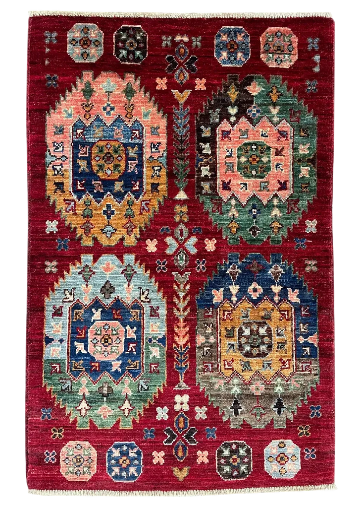 2'x3' Kyrgyz Hand Knotted