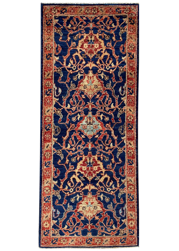 2x4'11" Afghan-Tabriz Hand Knotted