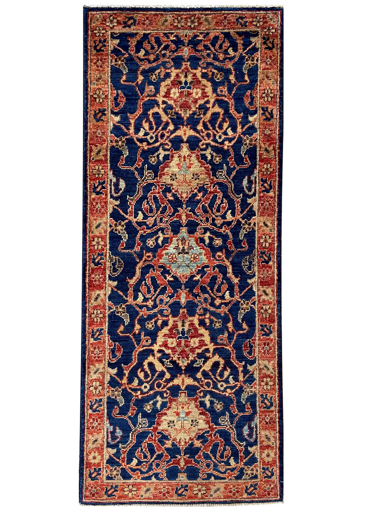 2x4'11" Afghan-Tabriz Hand Knotted