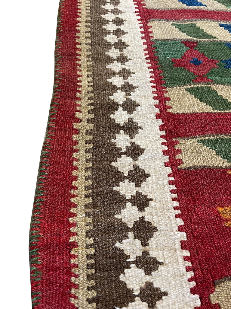 3'10"x11'10" Kurdish Kilim Hand Woven
