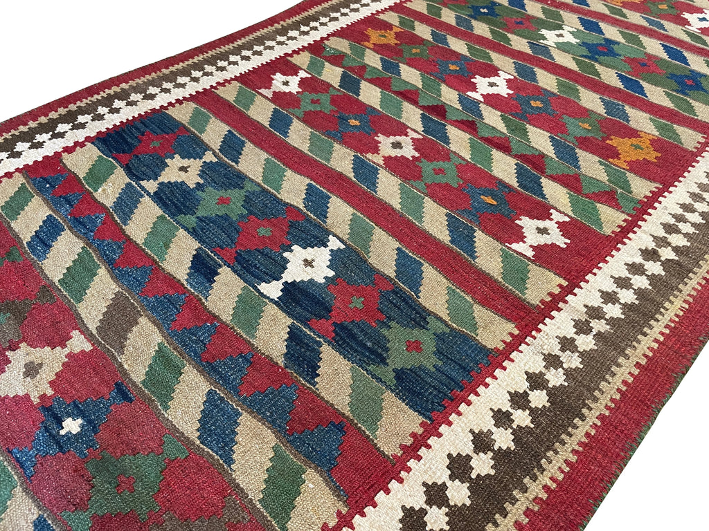 3'10"x11'10" Kurdish Kilim Hand Woven