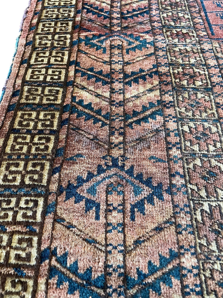 3'10"x4'5" Tekke Ensi Hand Knotted