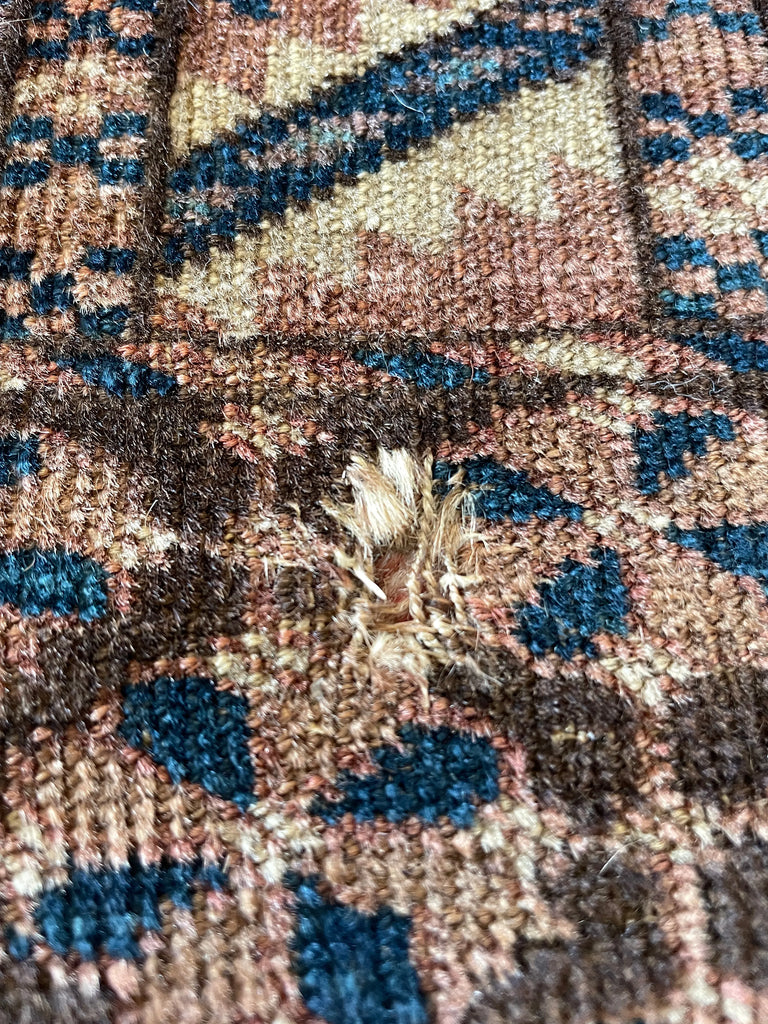 3'10"x4'5" Tekke Ensi Hand Knotted